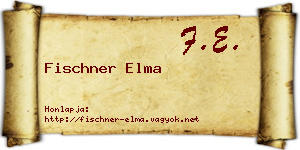 Fischner Elma névjegykártya